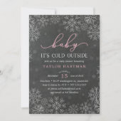 Baby It's Cold Outside Chalkboard Dusche einladen Einladung (Vorderseite)