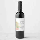 Baby It's Cold Outside Christmas Baby Dusche Gefal Weinetikett (Vorderseite)