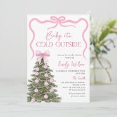 Baby it's Cold Outside Christmas Baby Shower Einladung (Stehend Vorderseite)