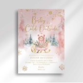 Baby It's Cold Outside Christmas Bear Baby Shower Einladung