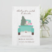 Baby It's Cold Outside Country Baby Shower  Einladung (Stehend Vorderseite)
