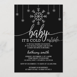 Baby It's Cold Outside Dusche Einladung, Imitate G Einladung