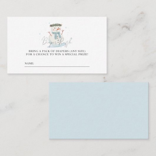 Baby It's Cold Outside Duwer Diaper Raffle Ticket (Vorne/Hinten)