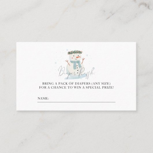 Baby It's Cold Outside Duwer Diaper Raffle Ticket (Vorderseite)
