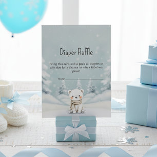 Baby It's Cold Outside Eisbär-Windel-Raffle Begleitkarte