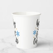 Baby It's Cold Outside Elegant Script Snowflake Pappbecher (Links)