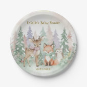 Baby It's Cold Outside Eleganter Winterwald  Pappteller (Vorderseite)