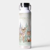Baby It's Cold Outside Eleganter Winterwald Trinkflasche (Vorne)