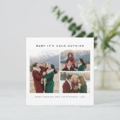 Baby It's Cold Outside Family 3 Foto Weihnachten (Stehend Vorderseite)