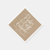 Baby It's Cold Outside Imitats Kraft Baby Shower Serviette (Ecke)