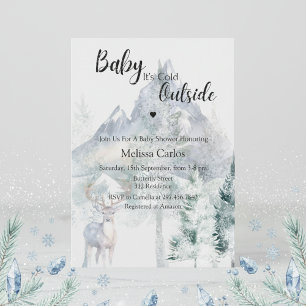 Baby It's Cold Outside Immergrüne Winter-Baby-Part Einladung