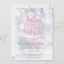 Baby It's Cold Outside Mädchen Winter Baby Shower