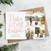 Baby It's Cold Outside Magnetic Holiday Foto Card Magnetkarte