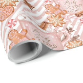 Baby It's Cold Outside mit Streifen Geschenkpapier (Rolleneckpunkt)