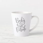 Baby It's Cold Outside Modern Script Holiday Milchtasse (Rechts)