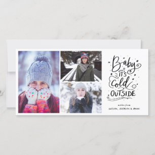 Baby It's Cold Outside Modernes Drehbuch Foto Feiertagskarte