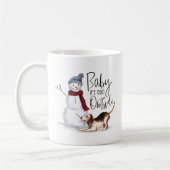Baby It's Cold Outside Naughty Beagle & Snowman Kaffeetasse (Links)