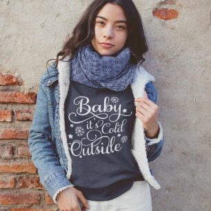 Baby It's Cold Outside Navy Blau Damen Sweatshirt