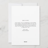 Baby It's Cold Outside New First Christmas Feiertagskarte (Rückseite)