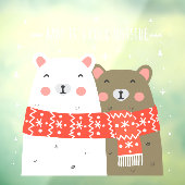 Baby It's Cold Outside Niedlich Bears Business Fensteraufkleber (Blatt 3)