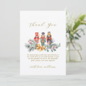 Baby It's Cold Outside Nutcracker Baby Shower  Dankeskarte (Stehend Vorderseite)