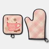 Baby it's Cold Outside Oven Mitt and Pot Holder Ofenhandschuh & Topflappen-Set (Vorderseite)
