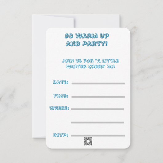 Baby It's Cold Outside! Party Supplies Einladung (Rückseite)