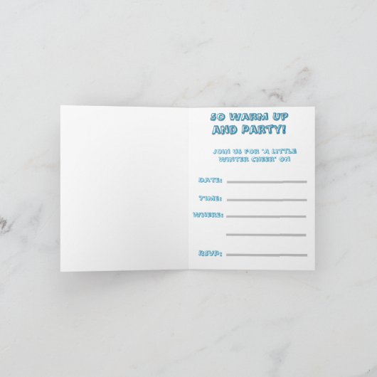 Baby It's Cold Outside! Party Supplies Einladung (Innenseite)