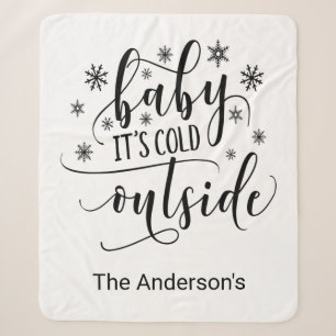 Baby It's Cold Outside personalisierte Sherpa-Deck Sherpadecke