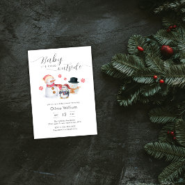 Baby It's Cold Outside Pinguin Schneemann Baby Sho Einladung