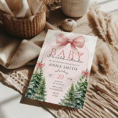 Baby It's Cold Outside Pink Christmas Winter Girl Einladung