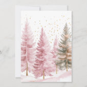 Baby it's cold outside pink gold girl baby shower einladung (Rückseite)