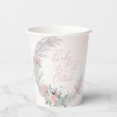 Baby its cold outside Pink Silver Baby Shower Pappbecher (Rückseite)