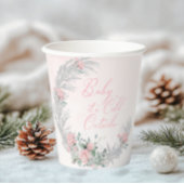 Baby its cold outside Pink Silver Baby Shower Pappbecher