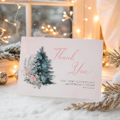 Baby its cold outside Pink Silver Dankeskarte