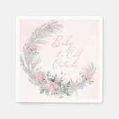 Baby its cold outside Pink Winter Serviette (Vorderseite)