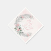 Baby its cold outside Pink Winter Serviette (Ecke)
