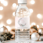 Baby its cold outside Pink Winter Wasserflaschenetikett
