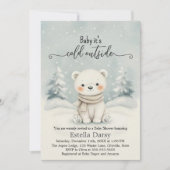 Baby It's Cold Outside Polar Bear Baby Shower Einladung (Vorderseite)