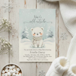 Baby It's Cold Outside Polar Bear Baby Shower Einladung
