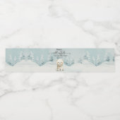 Baby, It's Cold Outside Polar Bear baby shower  Wasserflaschenetikett (Einzelnes Label)