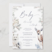 Baby It's Cold Outside QR Code Baby Shower Einladung (Vorderseite)