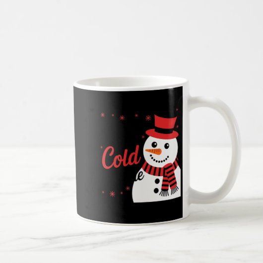 Baby It's Cold Outside Retro Christmas Long Sleeve Kaffeetasse (Rechts)