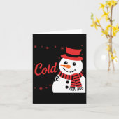 Baby It's Cold Outside Retro Christmas Long Sleeve Karte (Gelbe Blume)