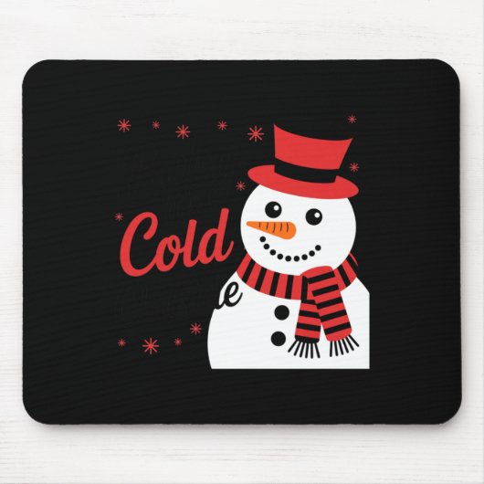 Baby It's Cold Outside Retro Christmas Long Sleeve Mousepad (Vorne)
