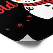 Baby It's Cold Outside Retro Christmas Long Sleeve Poster (Ecke)