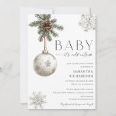 Baby it's cold outside rustic boho baby shower einladung (Vorderseite)