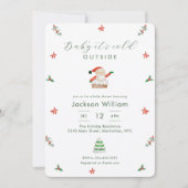 Baby It's Cold Outside Santa Winter Baby Shower Einladung (Vorderseite)