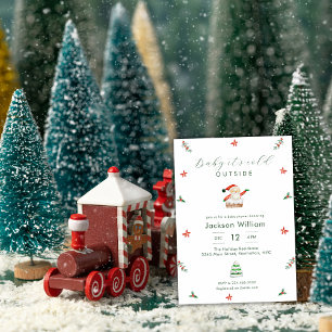 Baby It's Cold Outside Santa Winter Babyparty Einladung