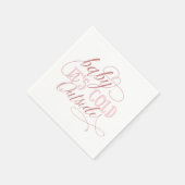 Baby It's Cold Outside Script Zitat Napkin Pink Serviette (Ecke)